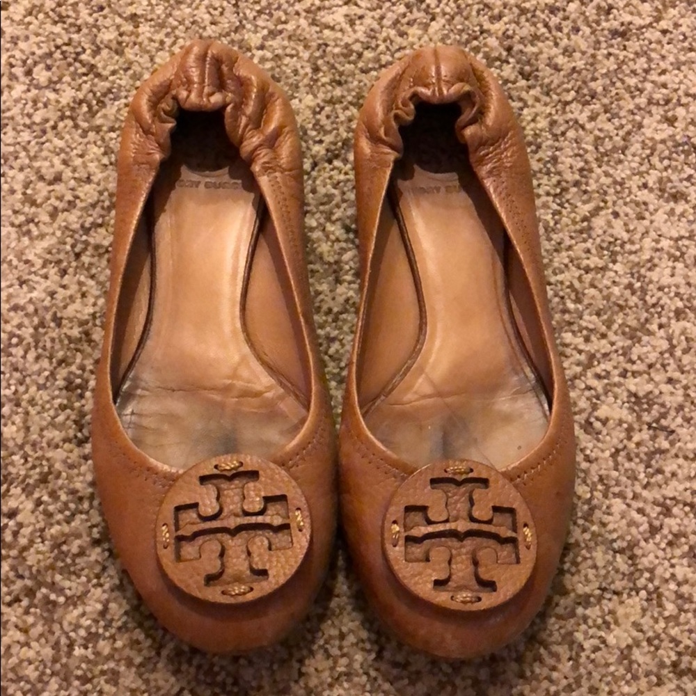 Tan Tory Burch Flats